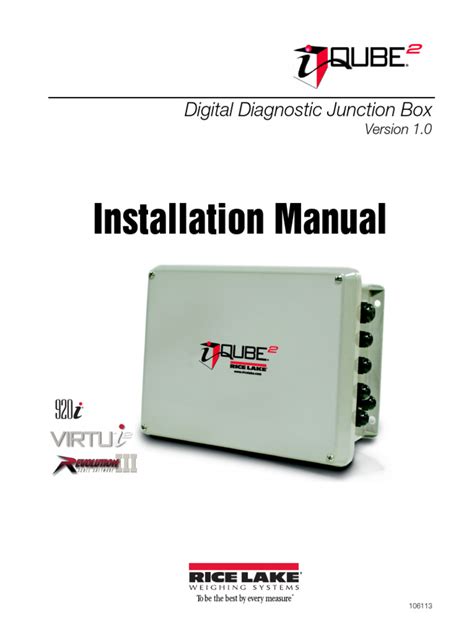 iqube digital diagnostic junction box 71410001|iQUBE2 Digital Diagnostic Junction Box Installation Manual.